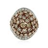 Image 1 : 14KT Two-Tone Gold 3.97 ctw Diamond Ring