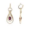 Image 2 : 14KT Yellow Gold 3.02 ctw Ruby and Diamond Earrings