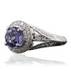 Image 2 : 14KT White Gold 1.68 ctw Tanzanite and Diamond Ring