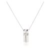 Image 2 : 14KT White Gold 0.25 ctw Diamond Pendant With Chain