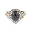 Image 1 : 18KT Two-Tone Gold 2.72 ctw Black Diamond Ring