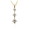 Image 2 : 14KT Yellow Gold 0.85 ctw Diamond Pendant With Chain