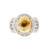 Image 1 : 14KT White Gold 5.60 ctw Citrine, Sapphire and Diamond Ring