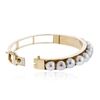 Image 2 : 14KT Yellow Gold Pearl Bangle Bracelet