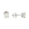 Image 2 : 14KT White Gold 1.22 ctw Diamond Solitaire Earrings