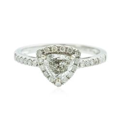 14KT White Gold 0.88 ctw Diamond Ring