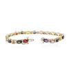 Image 3 : 14KT Yellow Gold 11.44 ctw Multicolor Sapphire and Diamond Bracelet