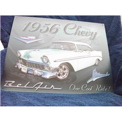 METAL SIGN "1956 CHEVY BELAIR - ONE COOL RIDE"