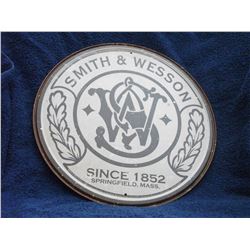 ROUND METAL SIGN "SMITH & WESSON SINCE 1852"