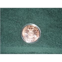 1 OZ PURE .999 COPPER ROUND - CHOICE (L831-9)