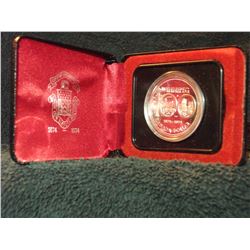 1874 - 1974 CANADIAN CASED WINNIPEG 100 YEAR SILVER DOLLAR