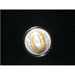 GOLD AND SILVER PLATED LORD OF THE RINGS COIN - CHOICE (L831-11)