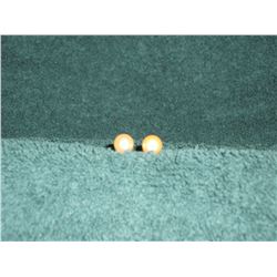 GREY/PINK NATURAL PEARL STUD EARRINGS (L831-20)