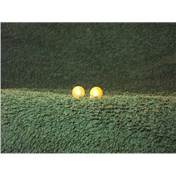 PEACH/CREAM NATURAL PEARL STUD EARRINGS (L831-21)