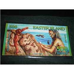2012 EASTER ISLAND 500 RONGO POLYMER FANTASY NOTE (L835-3)