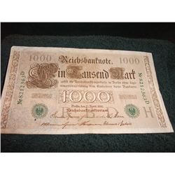 1910 GERMAN 1000 REICHSBANK NOTE (L835-4)