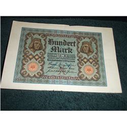 1920 GERMAN 100 MARK BANK NOTE (L835-13)