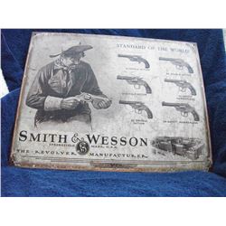 METAL SIGN "SMITH AND WESSON - STANDARD OF THE WORLD"
