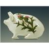 Image 1 : A Plichta pig money box painted with thistles, green script mark: 'Nekola Pinxt' and faintly: 'Pl...
