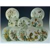 Image 1 : A set of ten Mintons plates, each painted with different flowers and insects, impressed marks for...