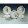 Image 1 : A Meissen part dessert service comprising two comports and six plates each painted with flowers w...