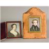 Image 1 : Two 19th century portrait miniatures on ivory, each framed, 7.5 and 8.5cm high Est. 80/150...