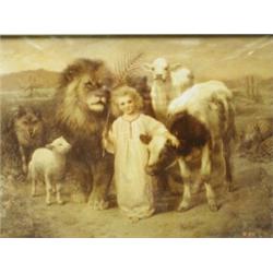 After William Strutt 'PEACE' a chrystoleum print, 16.5 x 25.5cm Est. 100/150...