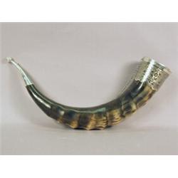 A 19th century continental ornamental silver mounted horn beaker, 50cm Est. 200/250...