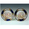 Image 1 : A pair of 19th century Sevres style porcelain cabinet plates decorated with courting scenes, sign...