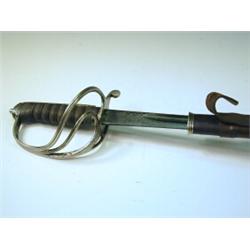 An Artillery Officers sword with an etched blade Est. 70/90...