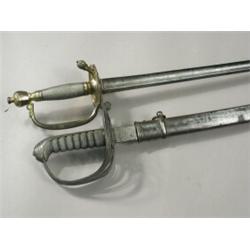 A Victorian infantry officers sword with an etched blade Est. 80/120...