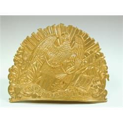 An American gilt metal helmet plate Est. 60/90...