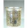 Image 1 : A Russian silver and niello beaker decorated with two panels depicting churches and buildings on...
