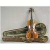 Image 1 : A violin with a two piece back and strung decoration, bears label inscribed 'Johan Stein' with bo...