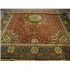 Image 1 : A Tabriz carpet, 2nd half 20th century with a central medallion, on a red ground, 2.73 x 3.64m Es...