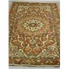 Image 1 : A Persian rug, with a triple border and central rendiating medallion, 210 x 143cm (6'6 x 4'6ft) E...