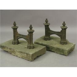A pair of 19th century cast iron boot scrapers, 30cm high Est. 300/400...