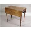 Image 1 : A 19th century mahogany Pembroke table, with a single frieze drawer, on ring turned legs, 80cm wi...