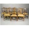 Image 1 : A set of eight mahogany dining chairs, circa 1920, with vertically pierced splat backs and drop i...