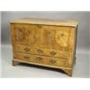 Image 1 : An 18th century walnut chest, the hinged crossbanded top over two base drawers, on bracket feet,...