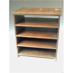 A mahogany stationery rack with four open shelves, 43cm wide x 48cm high Est. 250/300...