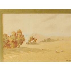 Victor Robert Watt (1886-1970), AN AUSTRALIAN FARMSTEAD, signed V.R. Watt, watercolour, (this...