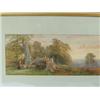 Image 1 : Edward Duncan R.W.S., WOOD GATHERED WITHIN A RURAL LANDSCAPE, signed and dated 1860, watercol...