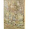 Image 1 : Paul Jacob Naftel R.W.S., SILVER BIRCHES AND STREAM WITH WOODLAND BEYOND, signed and dated 18...
