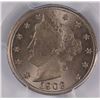 Image 2 : 1903 LIBERTY "V" NICKEL, PCGS MS63