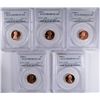 Image 1 : (5) 1990-S PROOF LINCOLN CENTS PCGS PR-69 DCAM