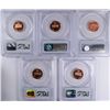 Image 2 : (5) 1992-S PROOF LINCOLN CENTS PCGS PR-69 DCAM