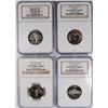 Image 1 : (4) SLABBED PROOF STATEHOOD QUARTERS (99 CT, 99 GA, 99 PA, 99 NJ) NGC PF-69 UC