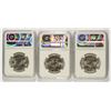 Image 2 : LOT OF ( 3 ) FRANKLKIN HALF DOLLARS, NGC MS-64: 1958, 58-D & 1959
