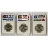 Image 2 : LOT OF ( 3 ) FRANKLKIN HALF DOLLARS, NGC MS-64:  1959, 63 & 1963-D